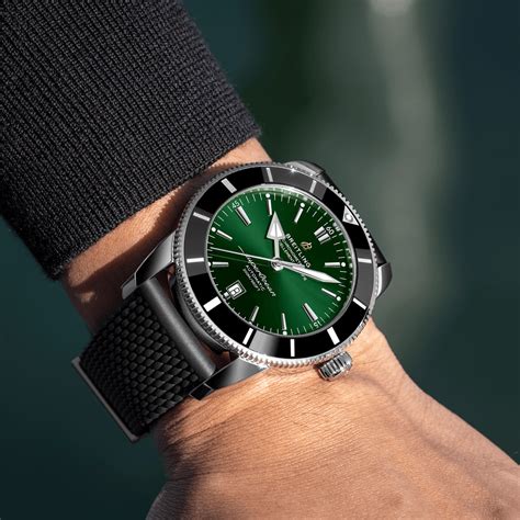 breitling super ocean heritage 46mm green|Breitling Superocean Heritage 46 chronograph.